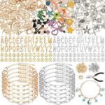 DIY Charm Bracelet Making Kit | Gold, Silver, Alphabet Charms, Chains
