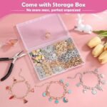 DIY Charm Bracelet Making Kit | Gold, Silver, Alphabet Charms, Chains - Image 6
