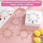 DIY Charm Bracelet Making Kit | Gold, Silver, Alphabet Charms, Chains - Image 7