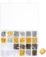 2400PCS Earring Making Kit | 24 Styles Hooks Backs Posts & Findings DIY Jewelry Set - Image 4