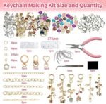 432PCS Lip Gloss Keychain Making Kit | DIY Charm Set with Clips Chains & Jewelry Plier - Image 2
