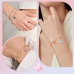 417PCS Stainless Steel Gold Charm Bracelet Kit | DIY Jewelry Set with Paperclip Chains & Charms - Image 6