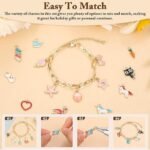 416PCS Gold Charm Bracelet Making Kit | Paperclip Chain Bracelets Charms & Jump Rings Set - Image 4