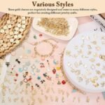 416PCS Gold Charm Bracelet Making Kit | Paperclip Chain Bracelets Charms & Jump Rings Set - Image 3