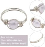 Wire Wrapped Ring Making Kit | 3 Color Wire, Crystal Beads, Tools DIY Set - Image 4