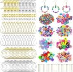 940PCS Earring Making Kit | Hoop Findings Hooks Jump Rings Backs Beads & Charms DIY Set
