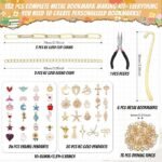 132PCS Metal Bookmark Making Kit | Fancy DIY Bar Bookmark Set with Charms Chains & Tools - Image 2