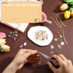 132PCS Metal Bookmark Making Kit | Fancy DIY Bar Bookmark Set with Charms Chains & Tools - Image 6