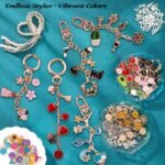325PCS Lip Gloss Keychain Making Kit | DIY Charm Set with Clips Chains Charms & Pliers - Image 7