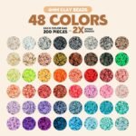 10500PCS Clay Beads Bracelet Making Kit | 3 Boxes Letter Beads Charms & Elastic String Set - Image 5