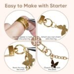 Lip Gloss Keychain Making Kit | DIY Charm Bracelet & Keychain Set Makes 24 Designs - Image 5