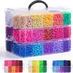 10000pcs Pony Beads Kit 30 Colors | Rainbow Kandi Beads for Bracelets, Jewelry Making, Crafts