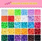 10000pcs Pony Beads Kit 30 Colors | Rainbow Kandi Beads for Bracelets, Jewelry Making, Crafts - Image 4