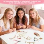 342PCS Gold Charm Bracelet Making Kit | Paperclip Chain Set with Charms Jump Rings & Tools - Image 7