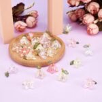 Acrylic Lily Flower Charms with Pearl Beads | 20mm Dangle Pendants for Jewelry Making - Image 6