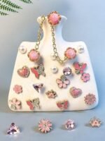 24PCS Bling Shoe Charms | Pearl Butterfly Flower Chain Accessories for Clogs Sandals - Image 3