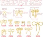 Gold Bowknot Charms | Alloy Bow Tie Links for Jewelry Making, Earrings, Bracelets (Assorted Sizes) - Image 4