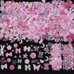 300PCS Pink Nail Art Charms Kit | Resin Gems, Rhinestones, Pearls, Sequins Manicure DIY Decoration - Image 3