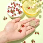 Red Cherry Charms Set | Glass Acrylic Fruit Pendants for DIY Jewelry - Image 4