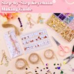 Lip Gloss Keychain Making Kit | DIY Charms, Crystal Stones, Clips, Pliers - Image 5