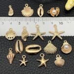 Beach Charms Set | Starfish, Seashell, Conch Alloy Pendants for Jewelry Making - Image 3