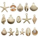 Beach Charms Set | Starfish, Seashell, Conch Alloy Pendants for Jewelry Making