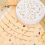 Gold Charm Bracelet Making Kit | Paperclip Chains, Assorted Charms, Jump Rings - Image 5