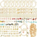 Gold Charm Bracelet Making Kit | Paperclip Chains, Assorted Charms, Jump Rings - Image 7