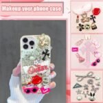 Pink Y2K Junk Case Charms Kit | Glitter Resin Bows, Butterflies, Stars, Letters - Image 4