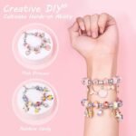 120PCS Charm Bracelet Making Kit | DIY Jewelry Craft Set Girls Ages 5-12 (Portable Box) - Image 7