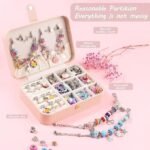 120PCS Charm Bracelet Making Kit | DIY Jewelry Craft Set Girls Ages 5-12 (Portable Box) - Image 6