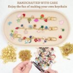302 PCS Keychain Making Kit | DIY Bag Charm Set with Charms, Clips, Chains, Pliers - Image 4