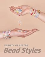 1650PCS Letter Beads Kit | Alphabet Beads with Extra Vowels, Numbers for Bracelets DIY Jewelry - Image 3