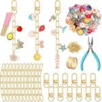 189PCS Keychain Making Kit | DIY Charm Set with Clips Chains Jump Rings & Pliers - Image 2