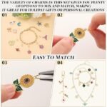 440PCS Lip Gloss Keychain & Jewelry Kit | Gold Paperclip Chain Charms DIY Set - Image 4