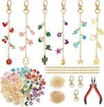 401PCS Keychain Making Kit | 150 Assorted Charms for DIY Bag Jewelry Crafting