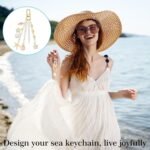 776PCS Seashell Keychain Making Kit | Ocean Charm Set with Starfish Pearls Letter Beads - Image 3