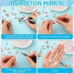 776PCS Seashell Keychain Making Kit | Ocean Charm Set with Starfish Pearls Letter Beads - Image 2