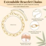 478PCS Gold Charm Bracelet Making Kit | Paperclip Chains Charms Pliers Box & Gift Bags - Image 4