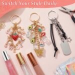 563PCS Lip Gloss Keychain Making Kit | DIY Charm Set with Hooks Rings Chains & Tools - Image 5