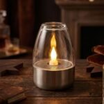 Flameless Solar Candle Lights | LED Flickering Outdoor Candle | Waterproof Garden Decor Light | Patio Tabletop Candle | Solar Ambiance Light