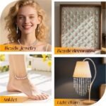 Crystal Glass Beads Kit | AB Color Bicone, Rondelle, Cube, Teardrop Spacer Beads for Jewelry - Image 3