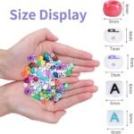 2350PCS Pony Beads Bracelet Kit | 64 Rainbow Colors, Letter Beads, DIY Jewelry Set - Image 3