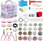 1960PCS Jewelry Making Kit | Beads Wire Findings & Instructions for Bracelet Necklace Earring DIY Set
