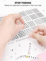 1400PCS Letter Beads Kit | 28 Style Alphabet Beads for Friendship Bracelets DIY Jewelry Making - Image 2