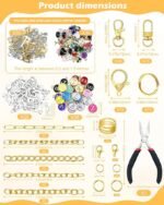 359PCS Lip Gloss Keychain Making Kit | DIY Charm Set with Clips Chains Rings & Tools - Image 2