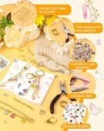 359PCS Lip Gloss Keychain Making Kit | DIY Charm Set with Clips Chains Rings & Tools - Image 3