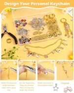 359PCS Lip Gloss Keychain Making Kit | DIY Charm Set with Clips Chains Rings & Tools - Image 4