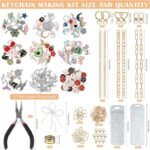 Lip Gloss Keychain Making Kit | DIY Charm Set with Clips, Chains, Pliers (Gift Bag) - Image 2