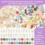 404PCS Lip Gloss Keychain Making Kit | DIY Charm Set with Hooks Rings Chains & Clasps - Image 2